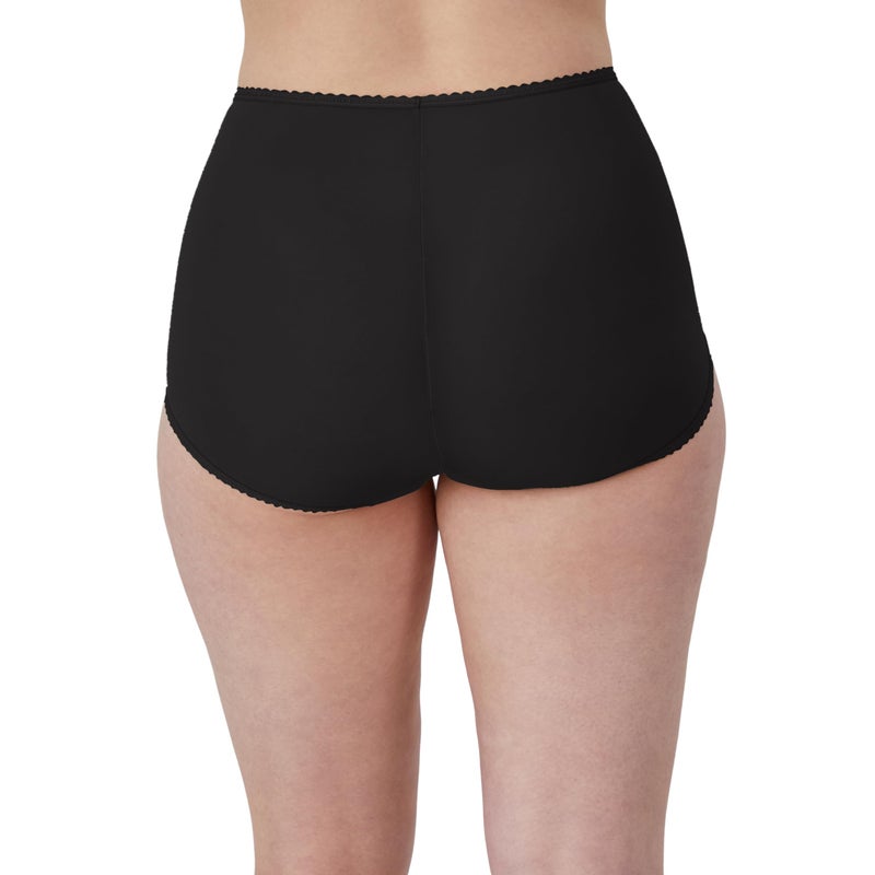 Bali Womens Skimp Skamp Panty, Smoothing Stretch Underwear, Df2633 Briefs, Black, 11 US - Image 3
